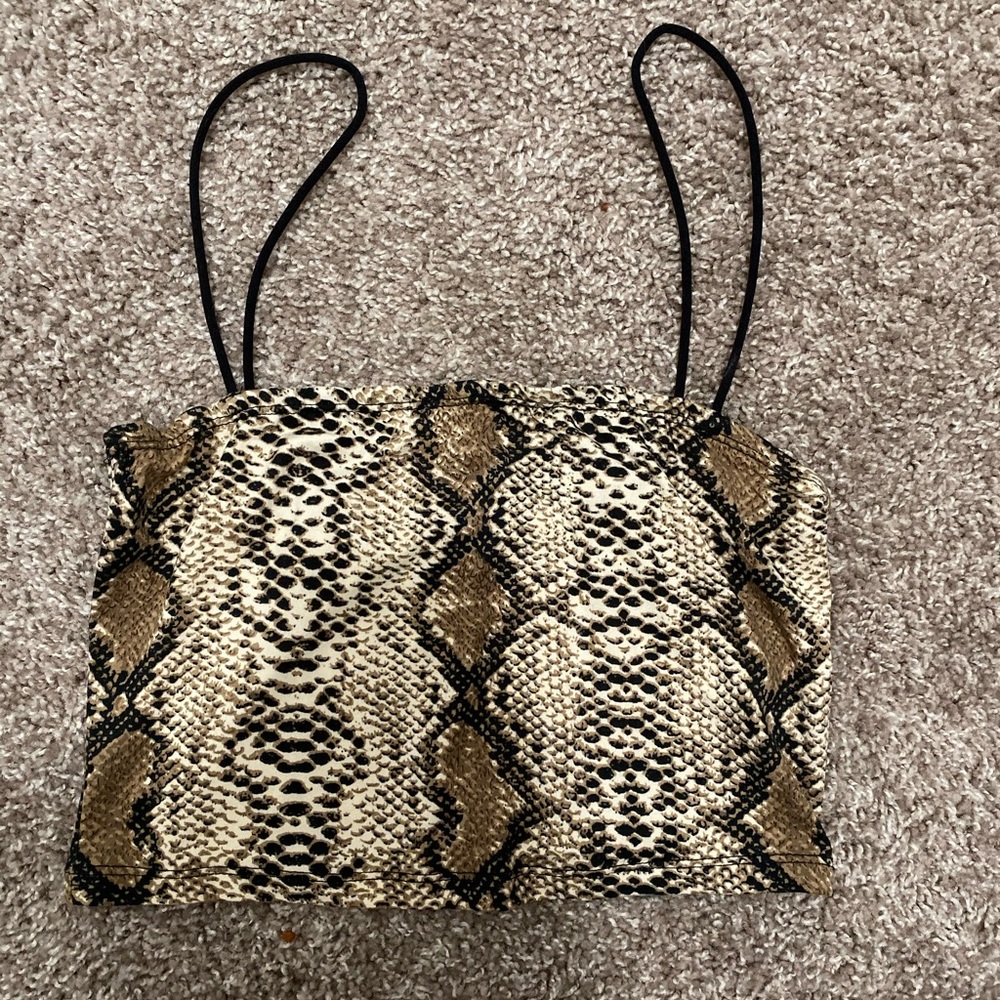 Crop Top Snake Print